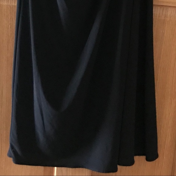 BETSY & ADAM one shoulder floor length in black 4 - Picture 3 of 5